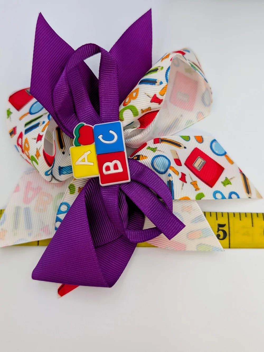 Multi-Color School Themed Alligator Clip Hairbows- Bundle Or Single Price
